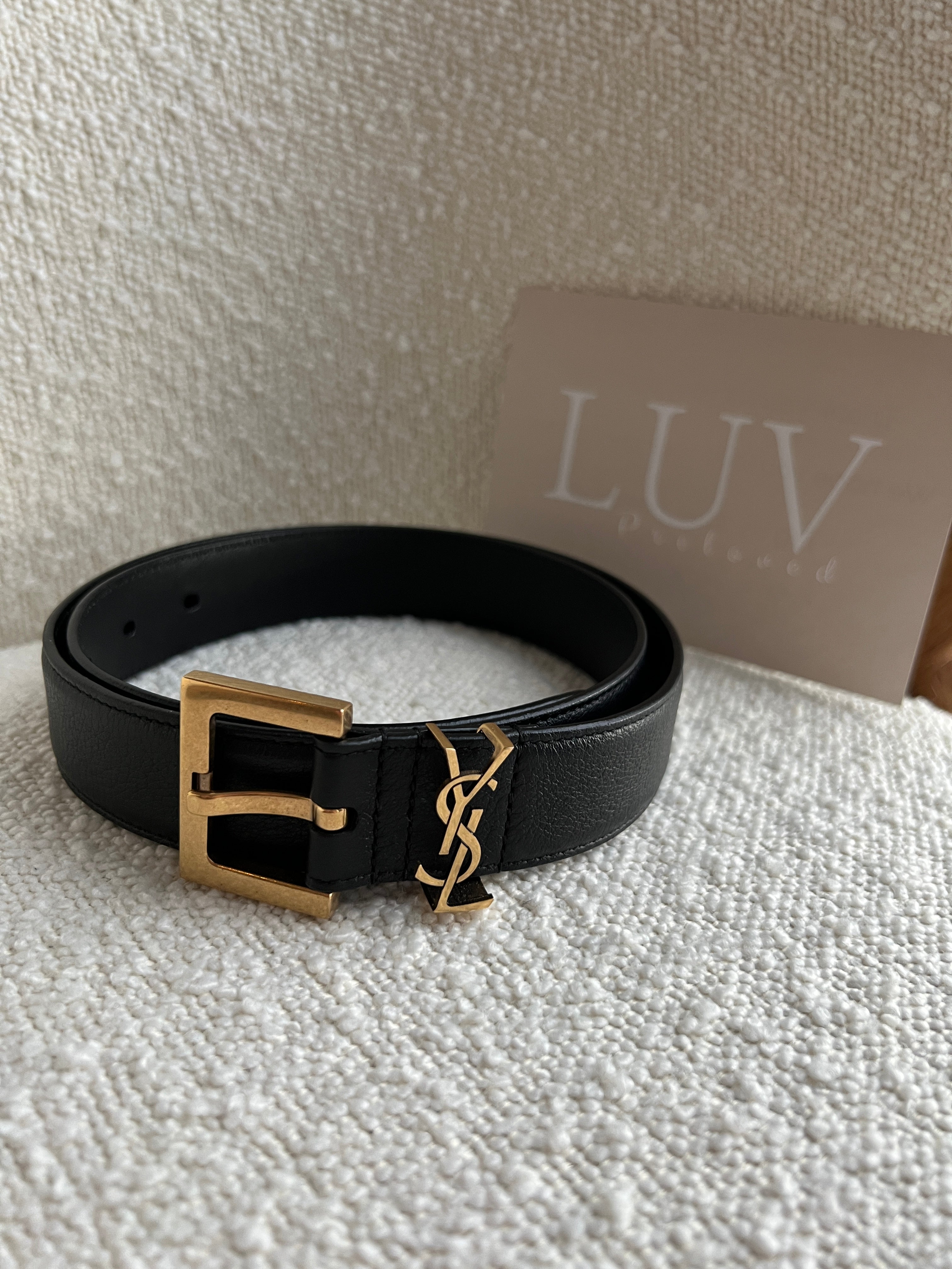 Louis Vuitton Belts Monogram, Saint Laurent Monogram Belt