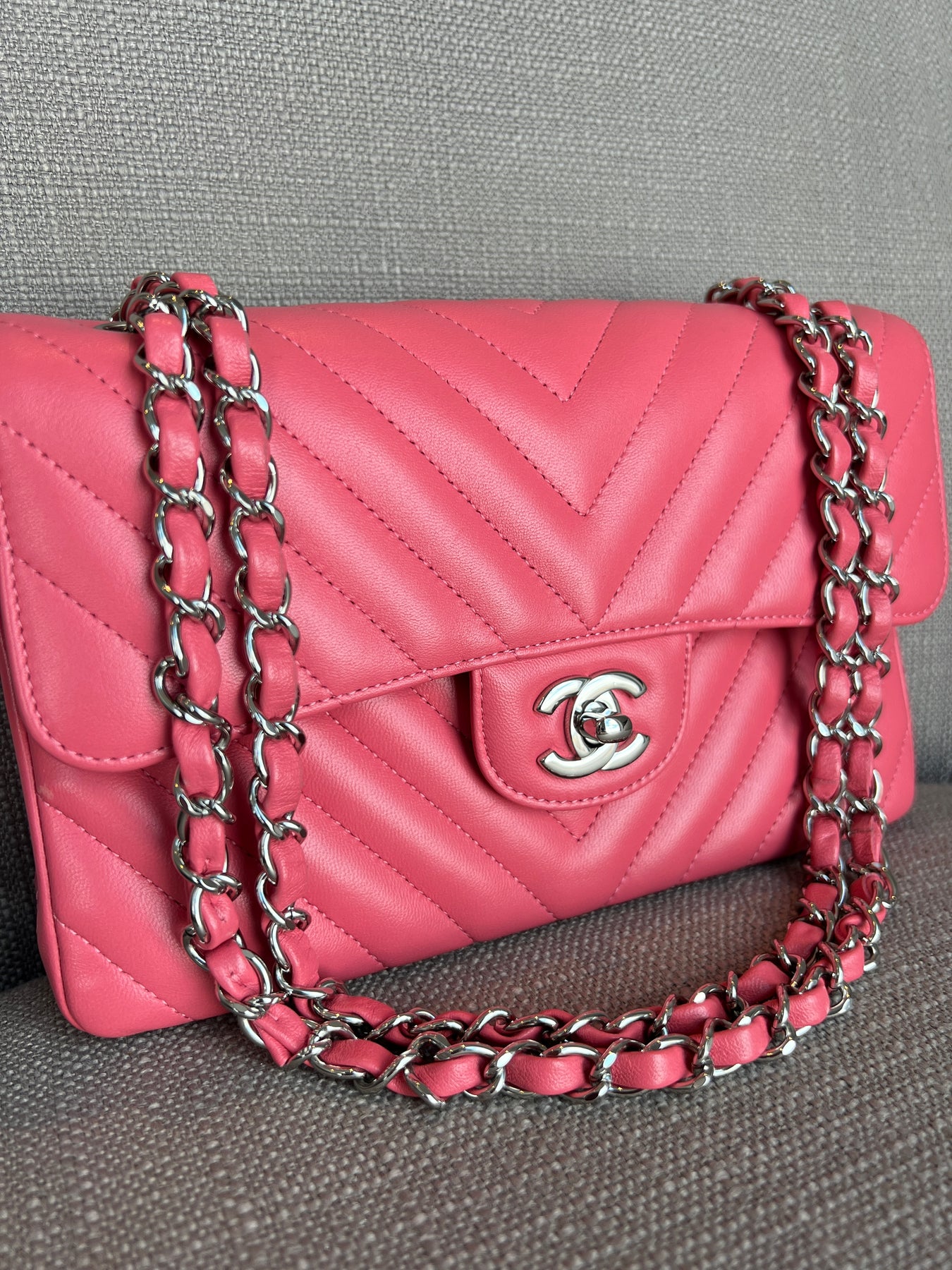 CHANEL Chevron Small Classic Double Flap Bag(RRP £8,180)