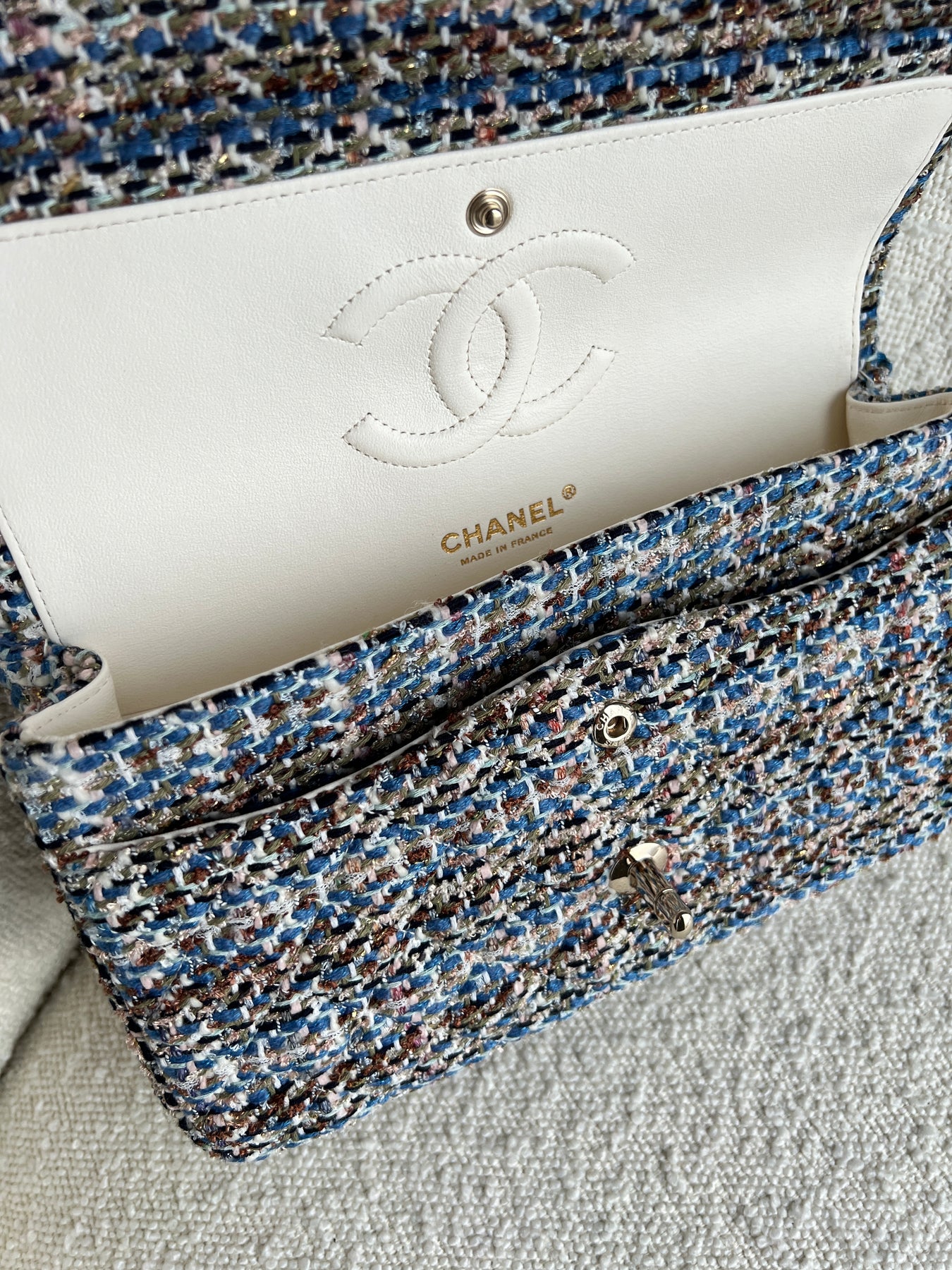 CHANEL Tweed Medium Classic Double Flap Bag(RRP £8,530) – LUV Preloved