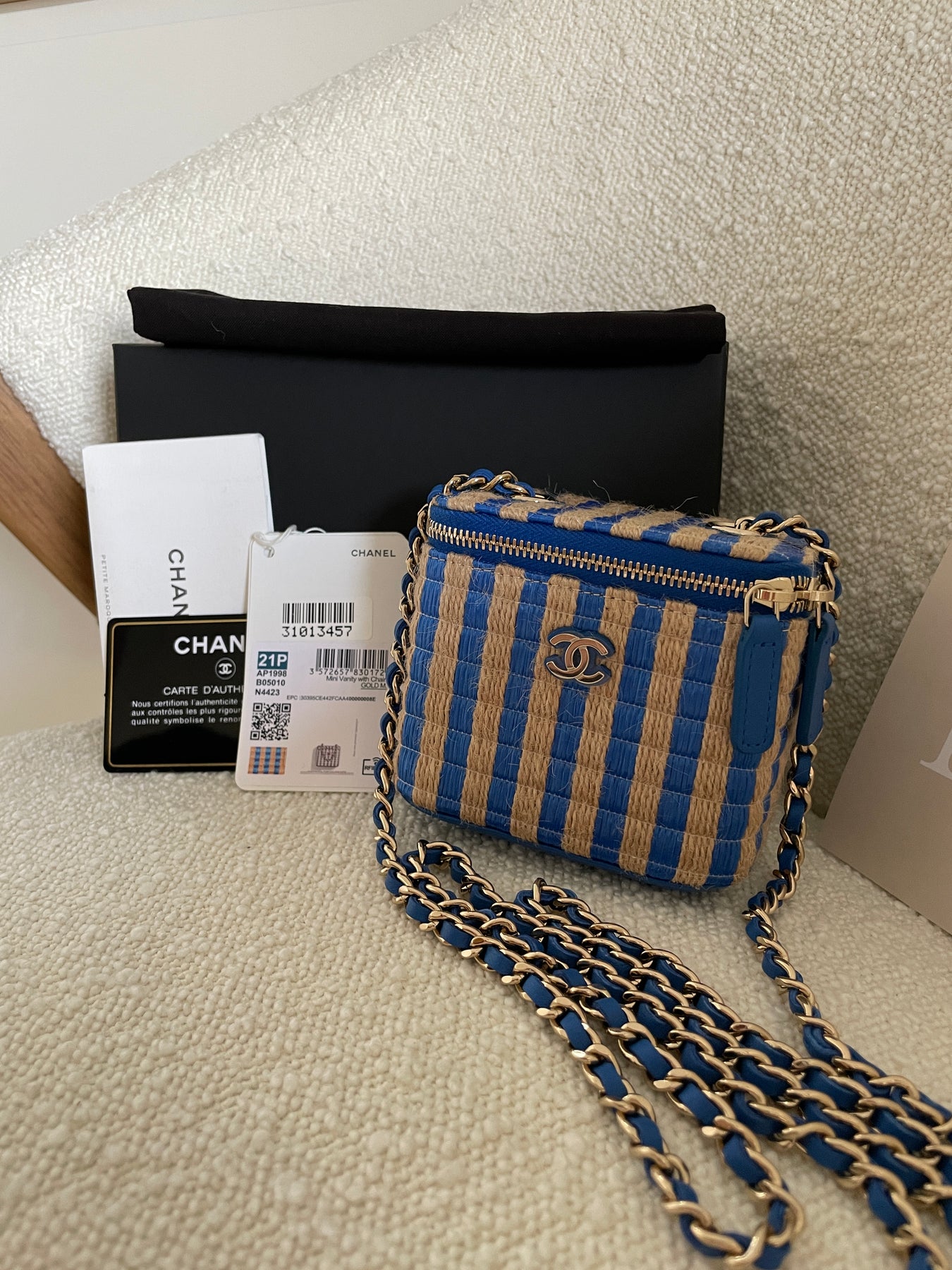 Chanel Mini Vanity Case - Blue Mini Bags, Handbags - CHA788804