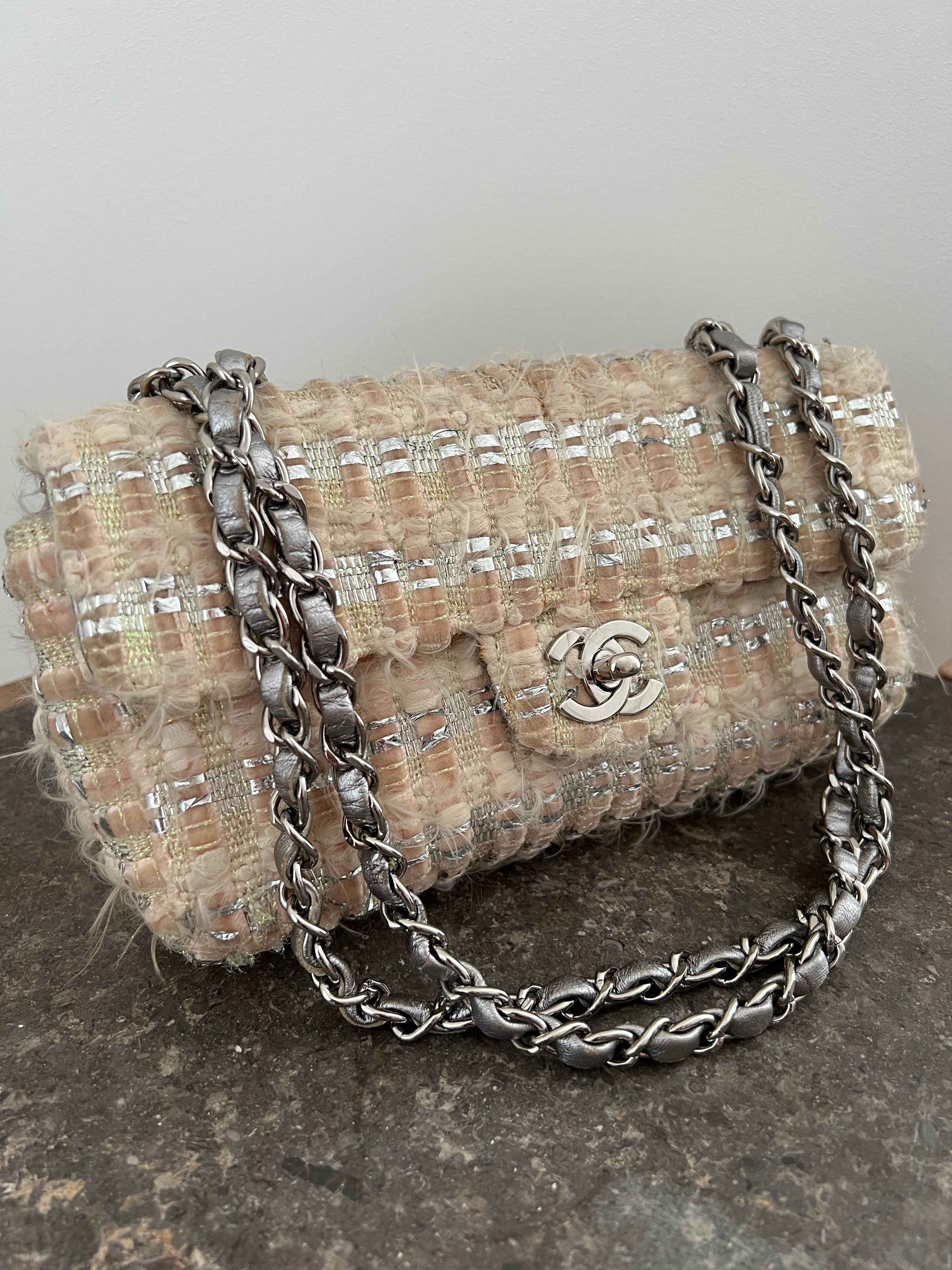 Chanel CF A1115 Mini Flap Bag Wool Tweed - lushenticbags